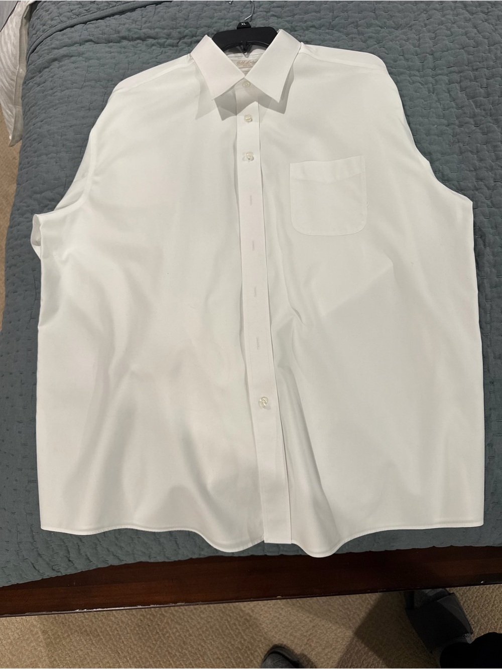 Men's White Button-Up Shirt - Classic Collar.